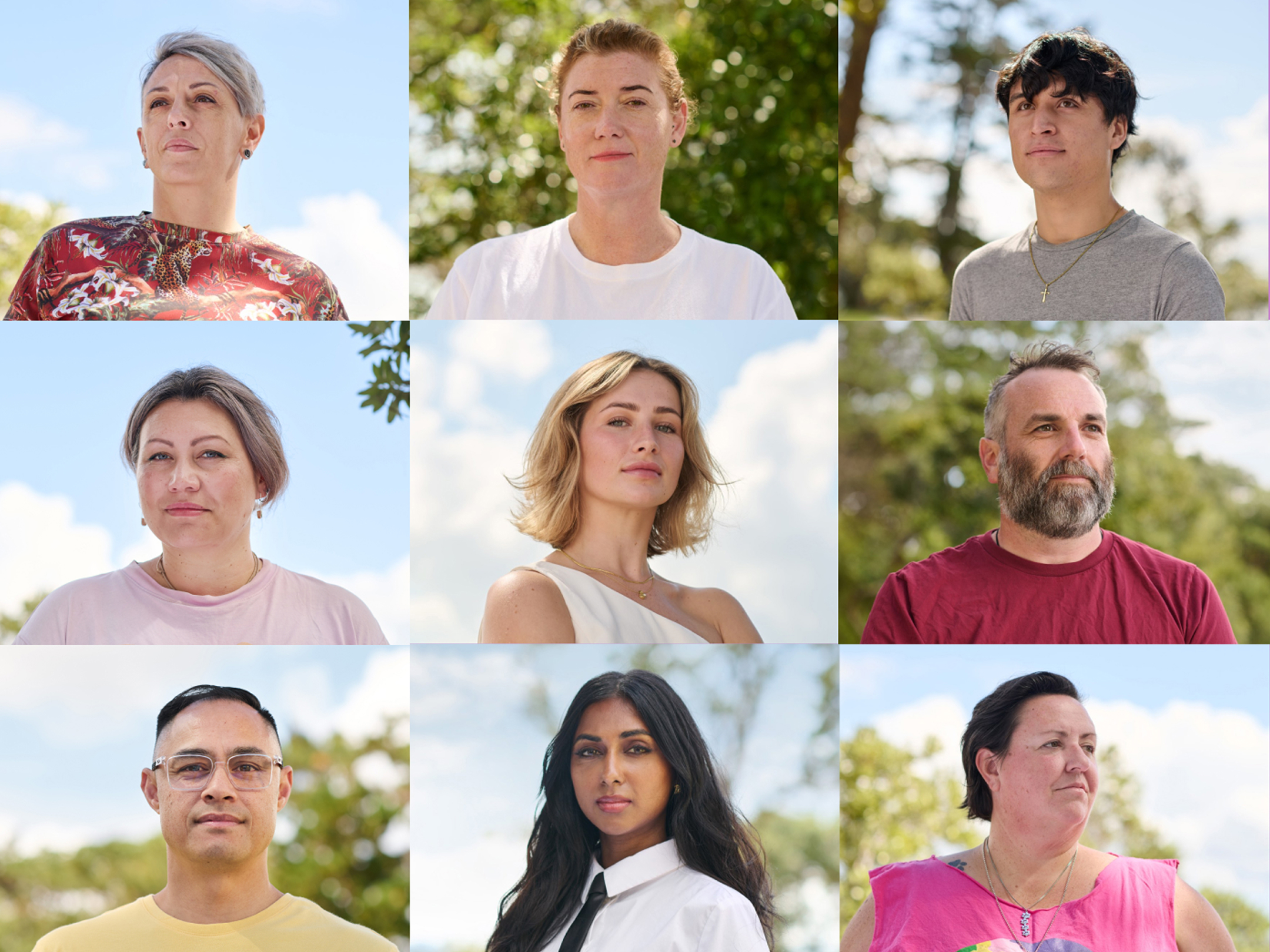 A mosaic photo of survivors of sexual harm.